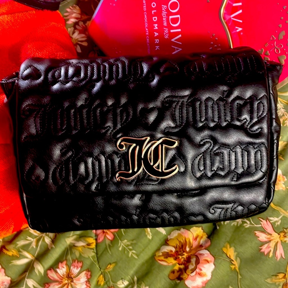 Juicy Two Way Vegan/Faux Leather Black Bag NWOT